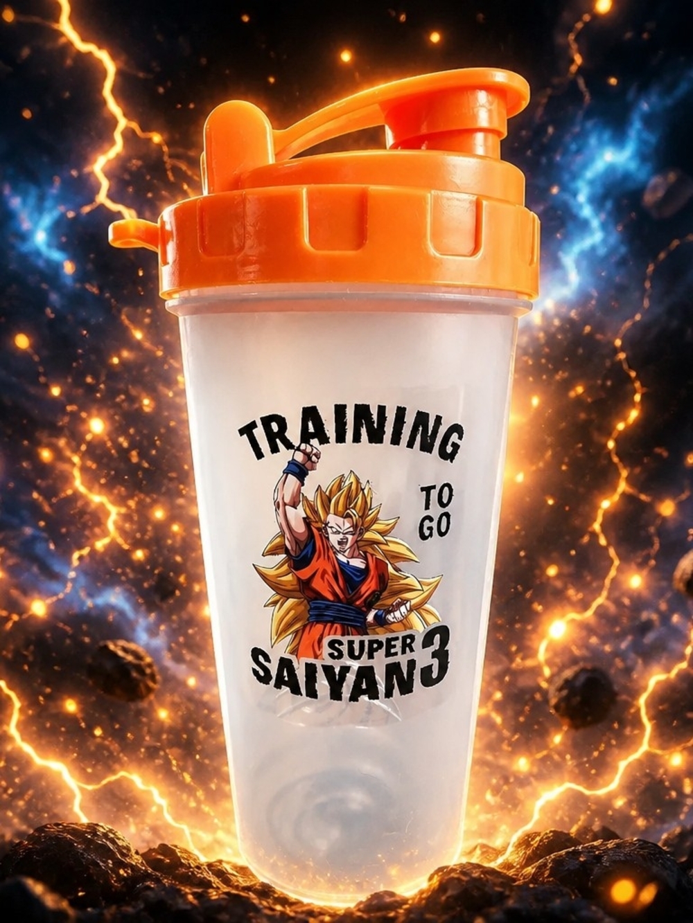 To Go Shaker Bottle - Super Saiyan Design